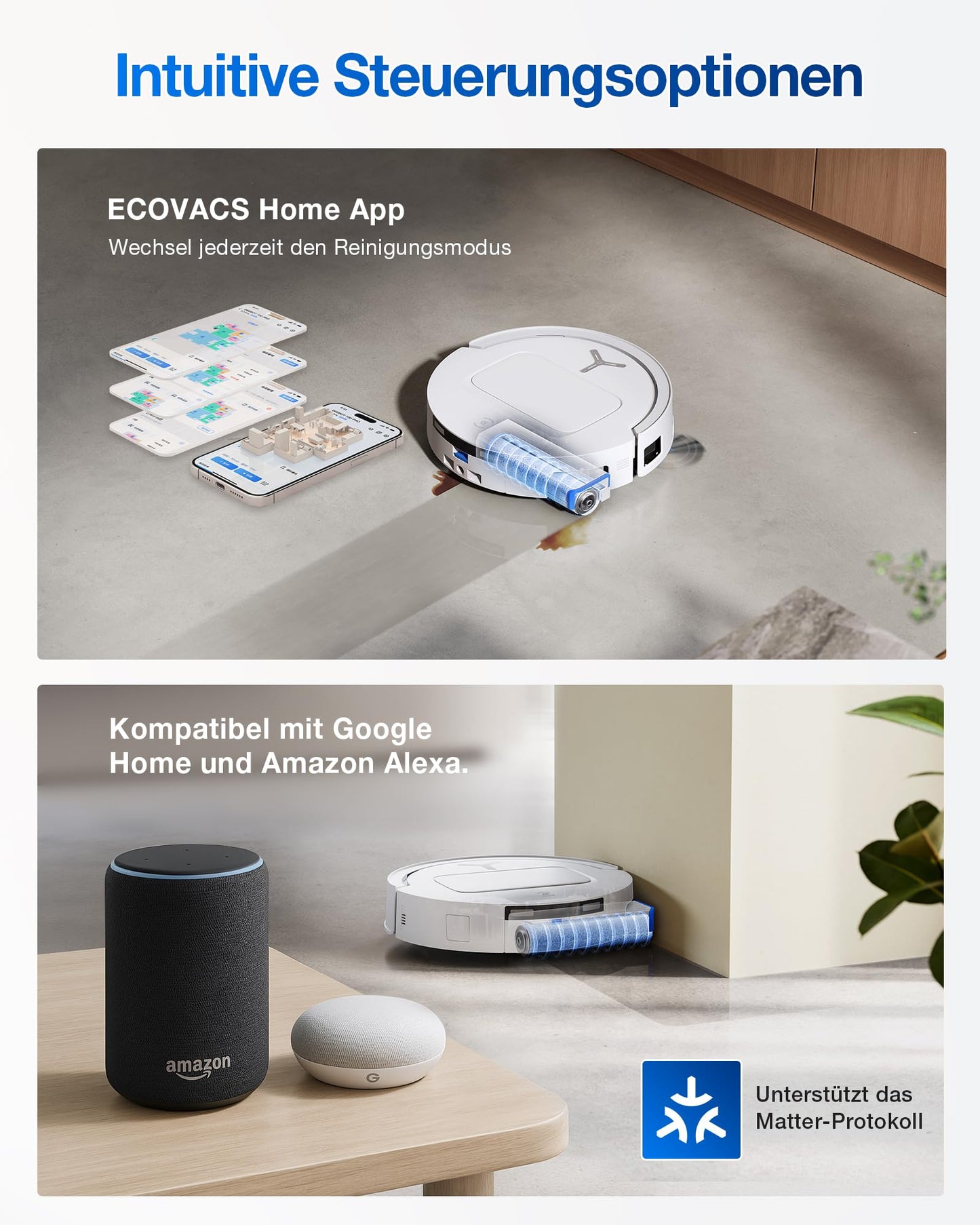ECOVACS DEEBOT T80 Omni Saugroboter mit Wischfunktion & ZeroTangle 3.0