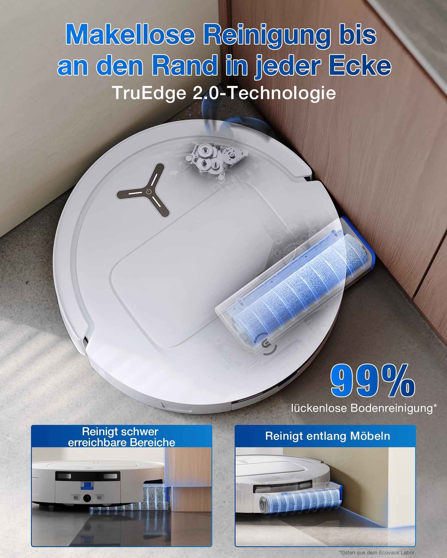 ECOVACS DEEBOT T80 Omni Saugroboter mit Wischfunktion & ZeroTangle 3.0